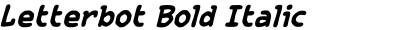 Letterbot Bold Italic